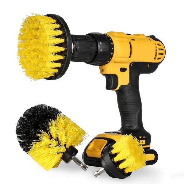 Drill Brush valymo šepetėlių komplektas su suktuvu